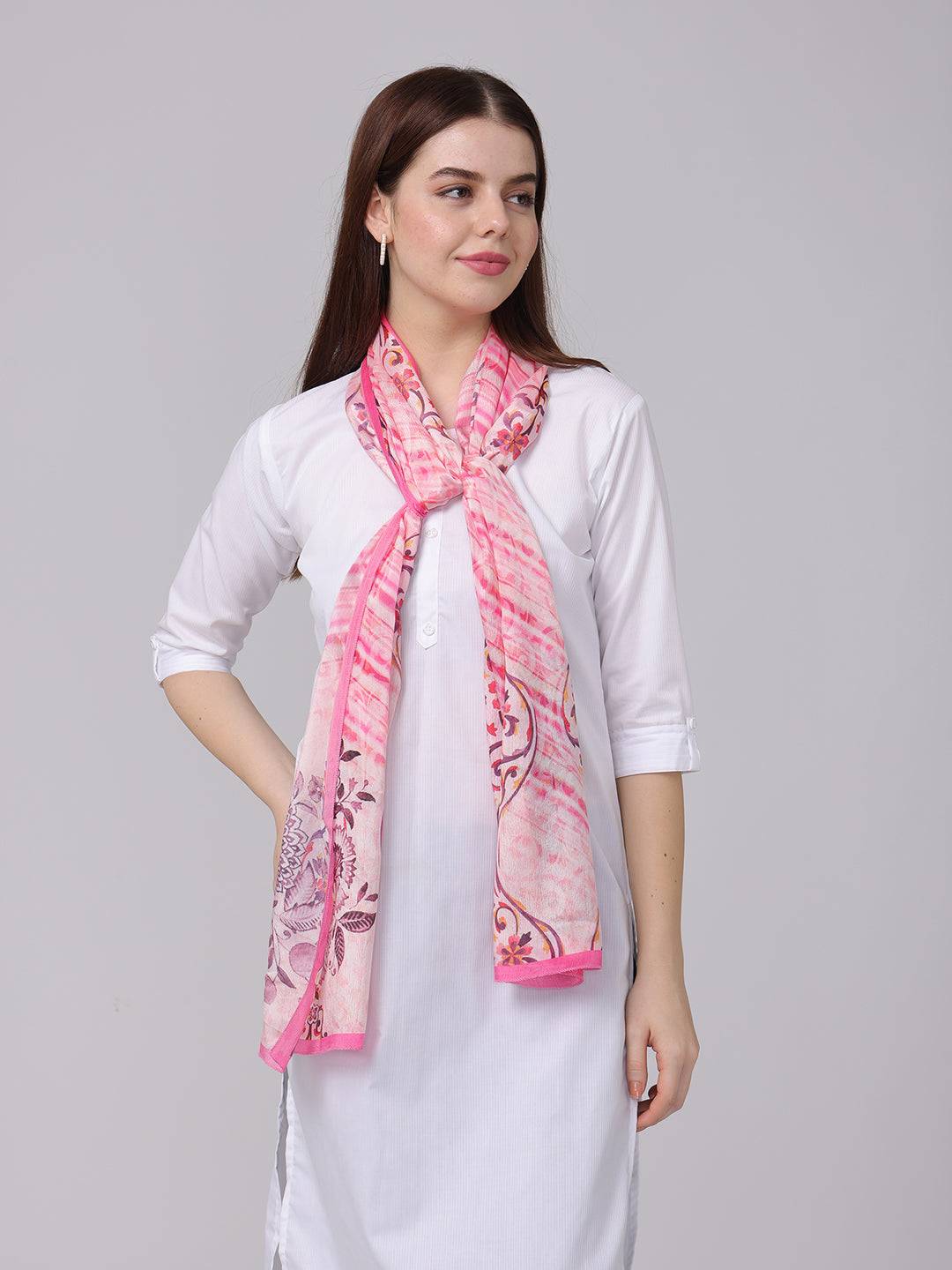 Radiant Blossom Stripe Scarf