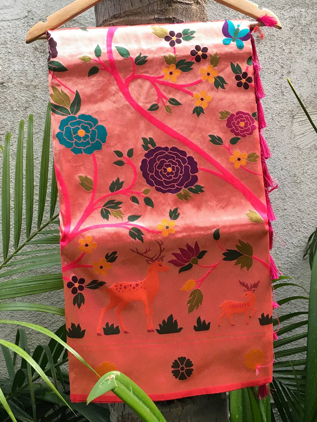 Rani Meenakari Work Paithani Saree