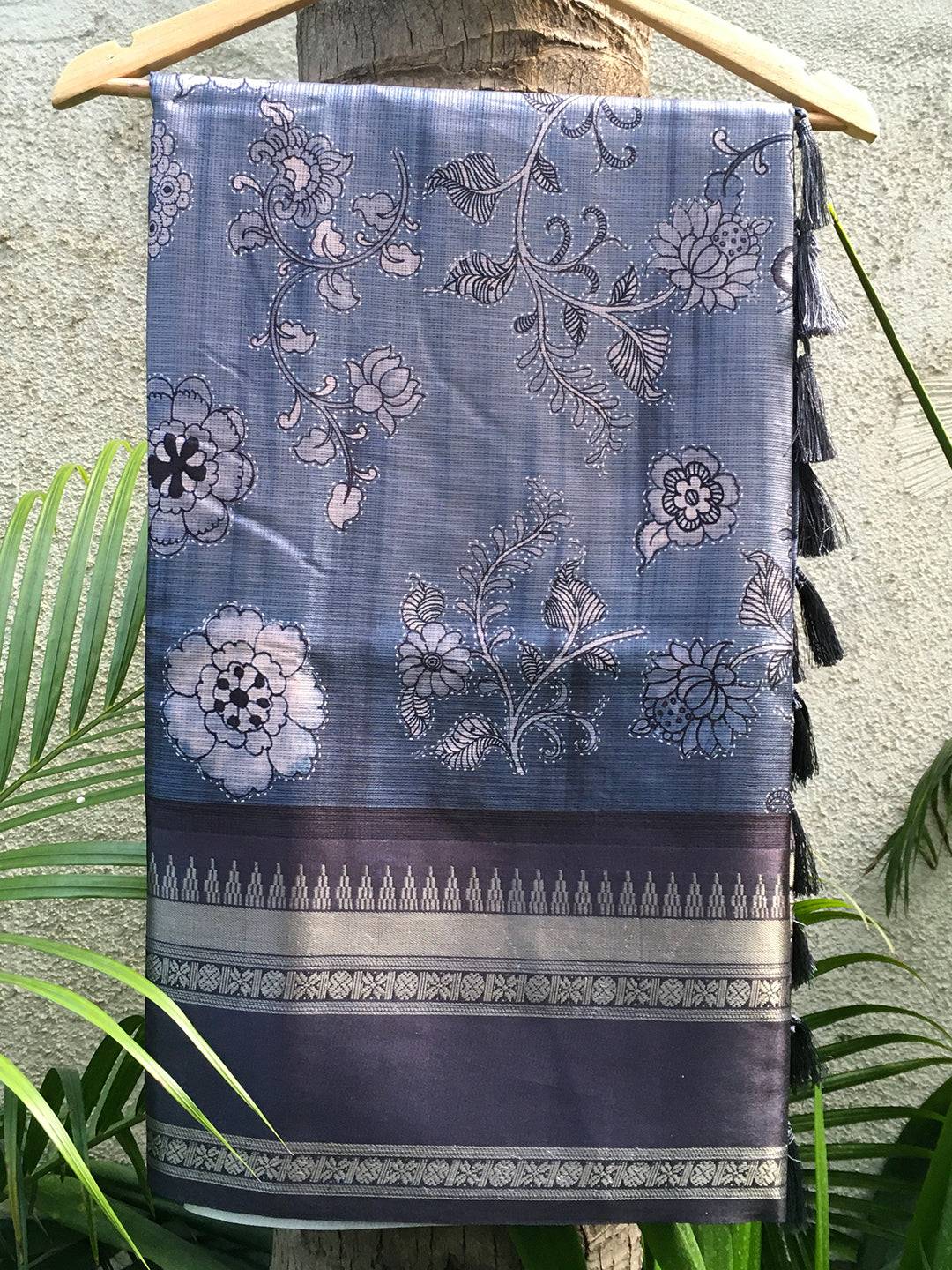 Blue Kota Doriya Zari Border Saree