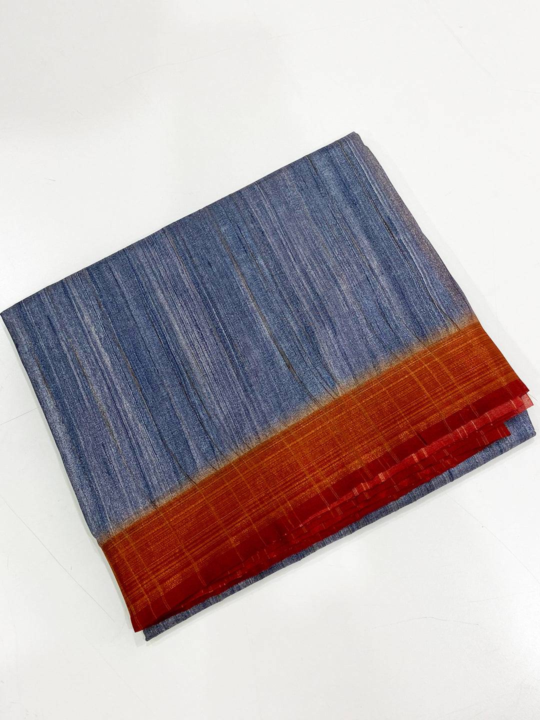 Grey Tussar Ghicha Print Saree