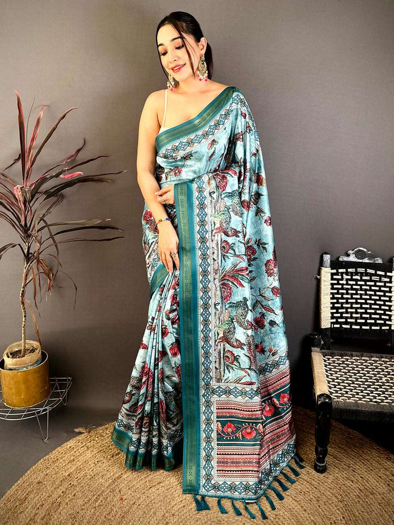 Regal Rudrakh Digital Print Soft Silk Saree