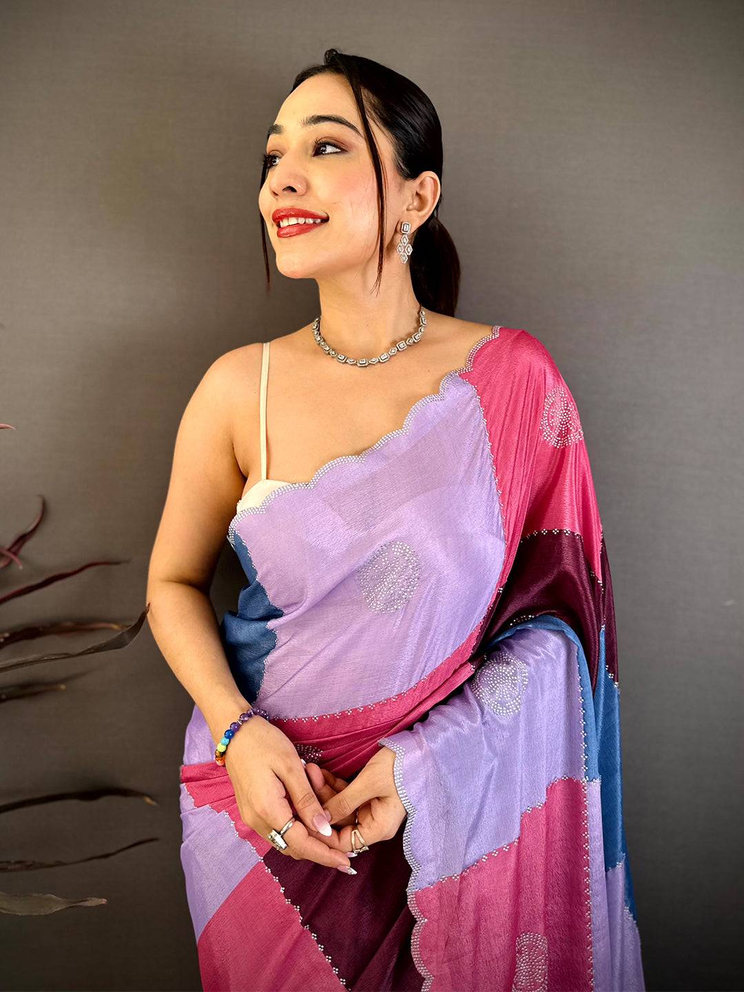 Classic Printed Chinnon Chiffon Saree