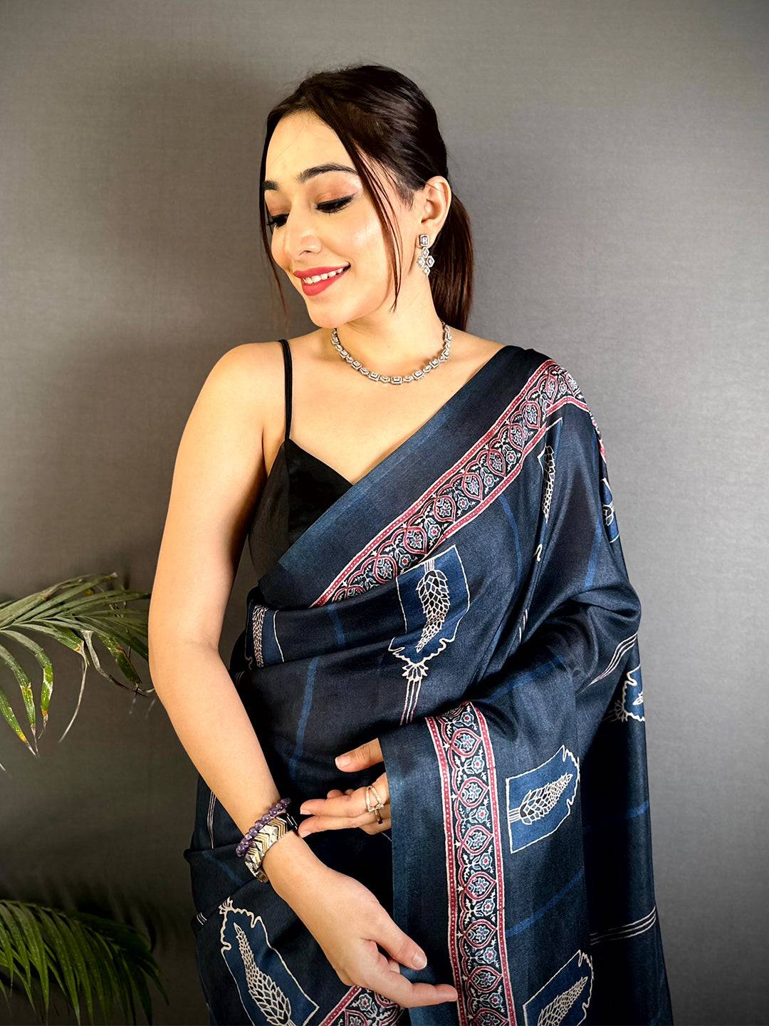 Classic Soft Tussar Digital Print Saree