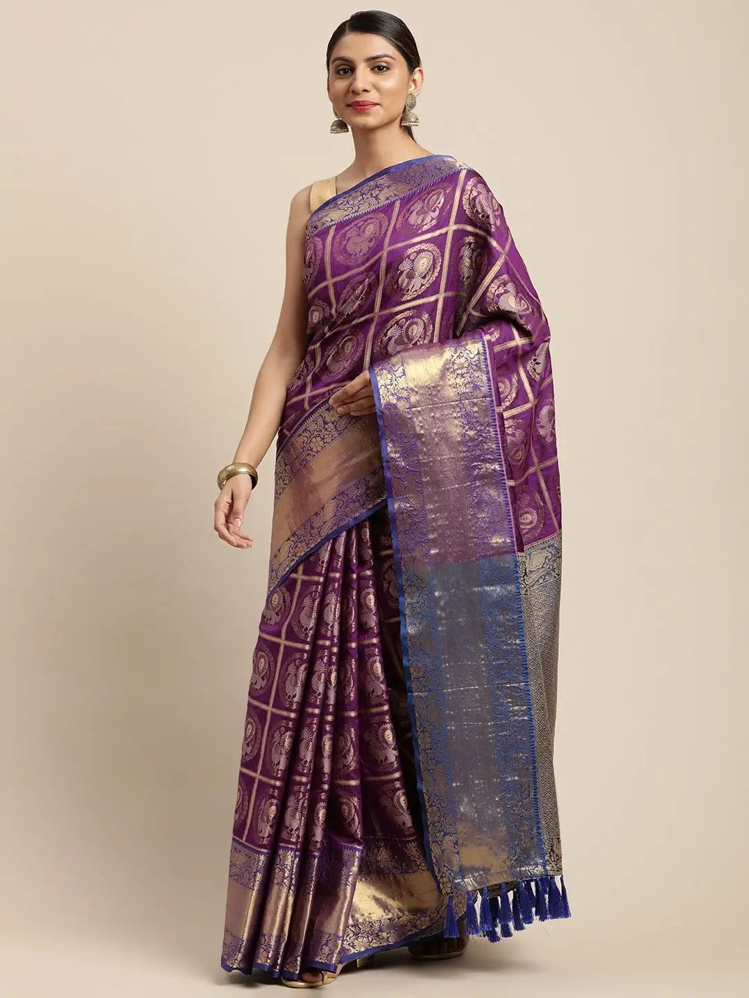 Exclusive Banarasi Pattu Zari Motifs Festive Wear Saree