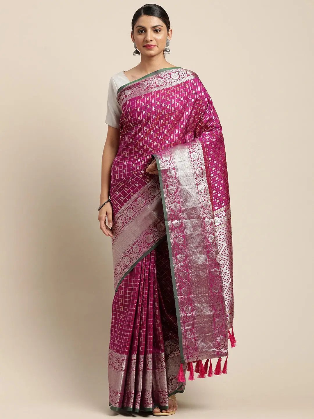 Kanjivaram Soft Silk Kanchi Zari Weaving Saree
