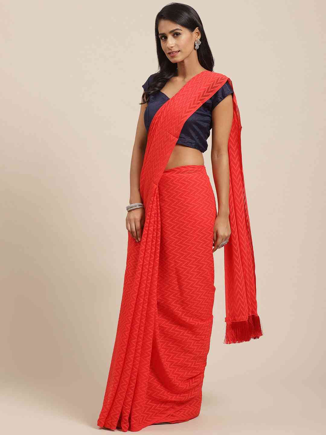 Pure Soft Georgette Geometric Print Party Wear Saree