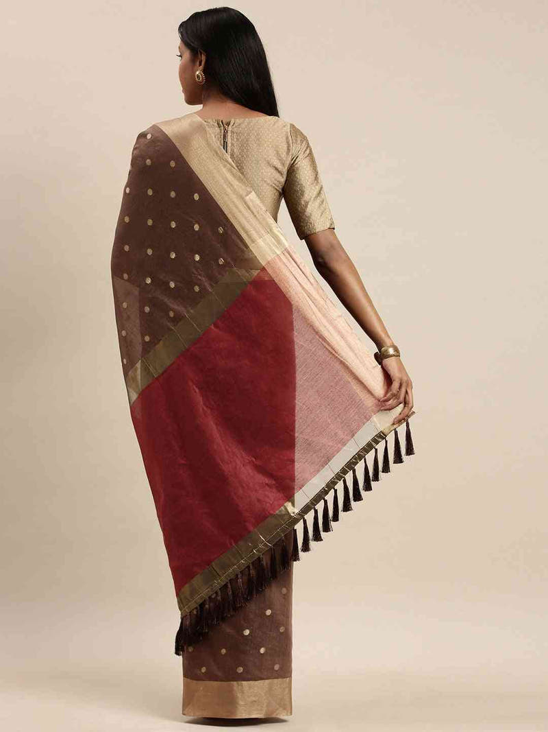 Banarasi Silk Saree With Woven Design And Zari Work
