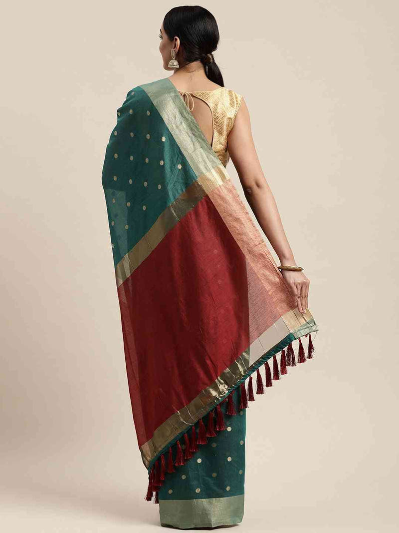 Banarasi Silk Saree With Woven Design And Zari Work