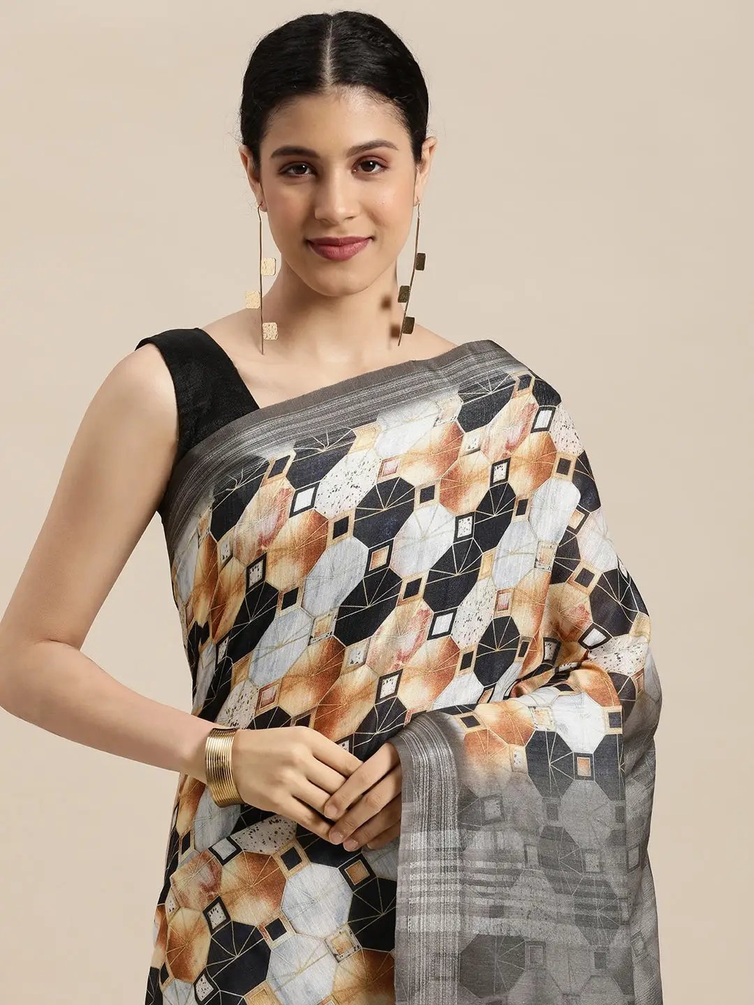 Exclusive Soft Linen Digital Print Festive Wear Saree
