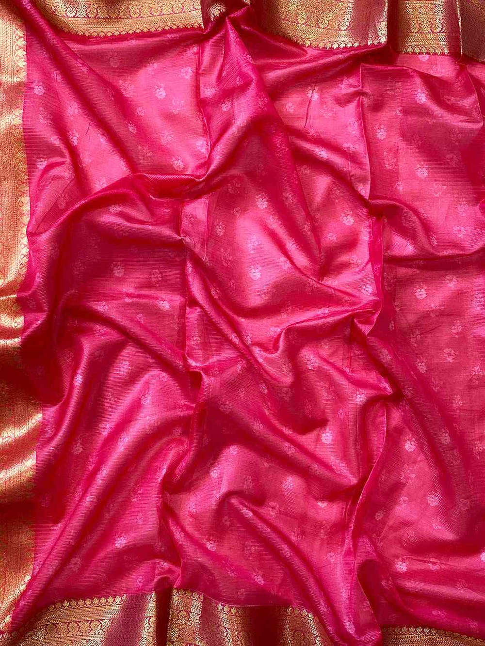 Peach Colour Digital Flower Print Kota Silk Saree