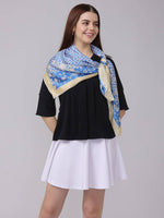 Arctic Blue Chiffon Scarf