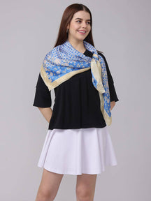 Arctic Blue Chiffon Scarf