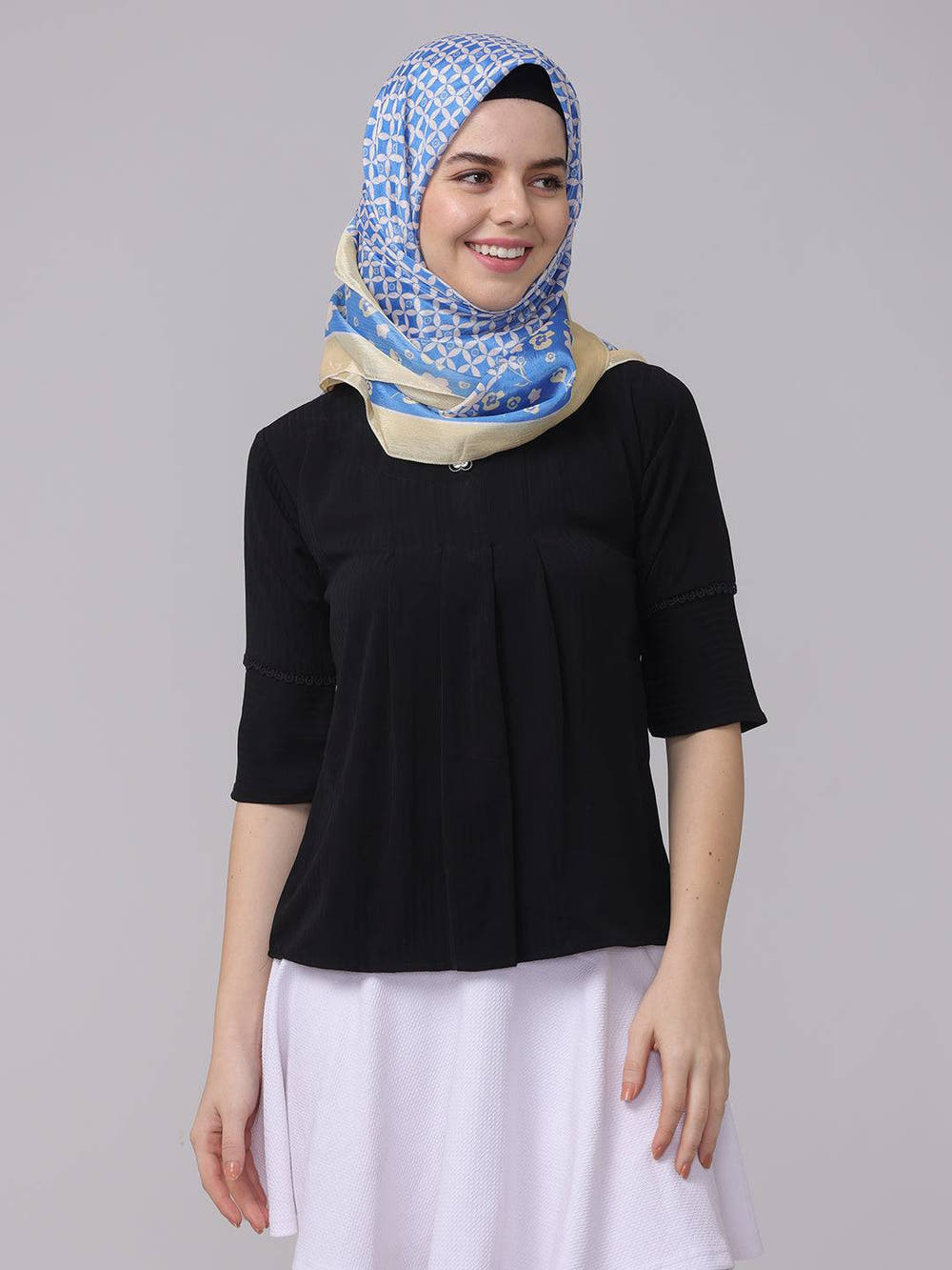 Arctic Blue Chiffon Scarf