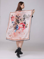 Floral Silk Scarf In Off White