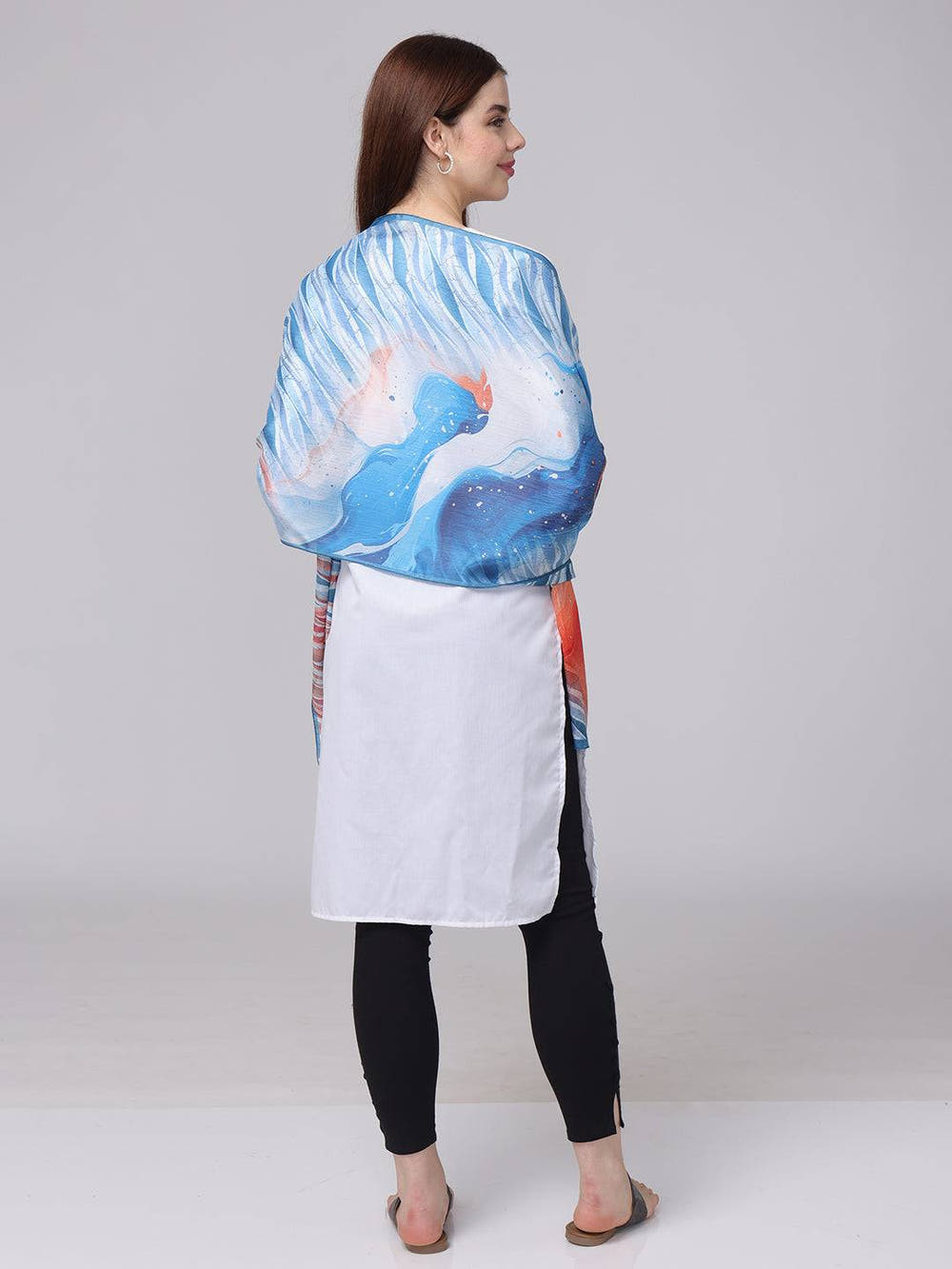 Vibrant Abstract Patterned Scarf
