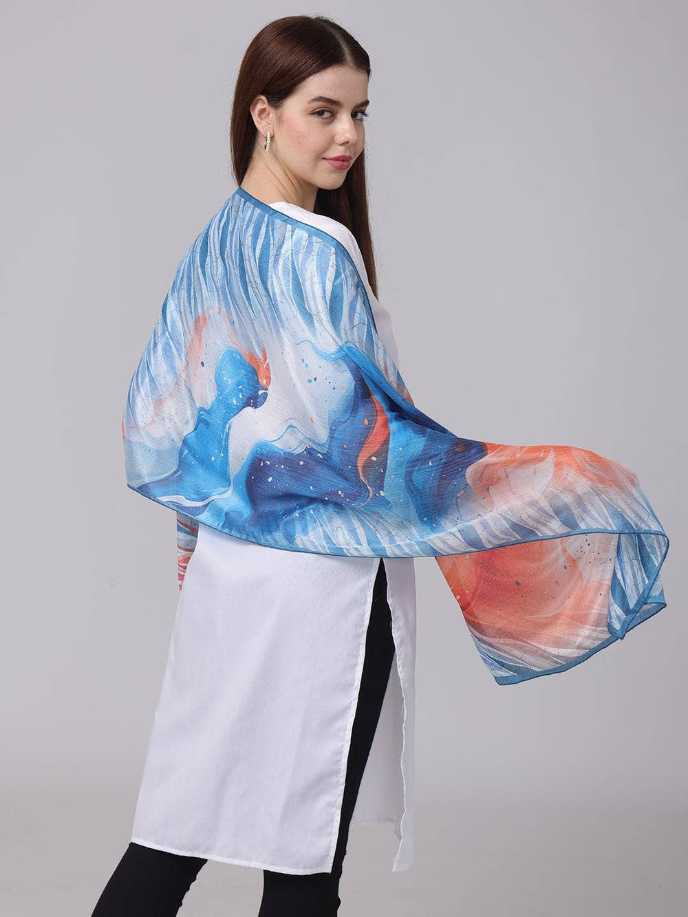 Vibrant Abstract Patterned Scarf