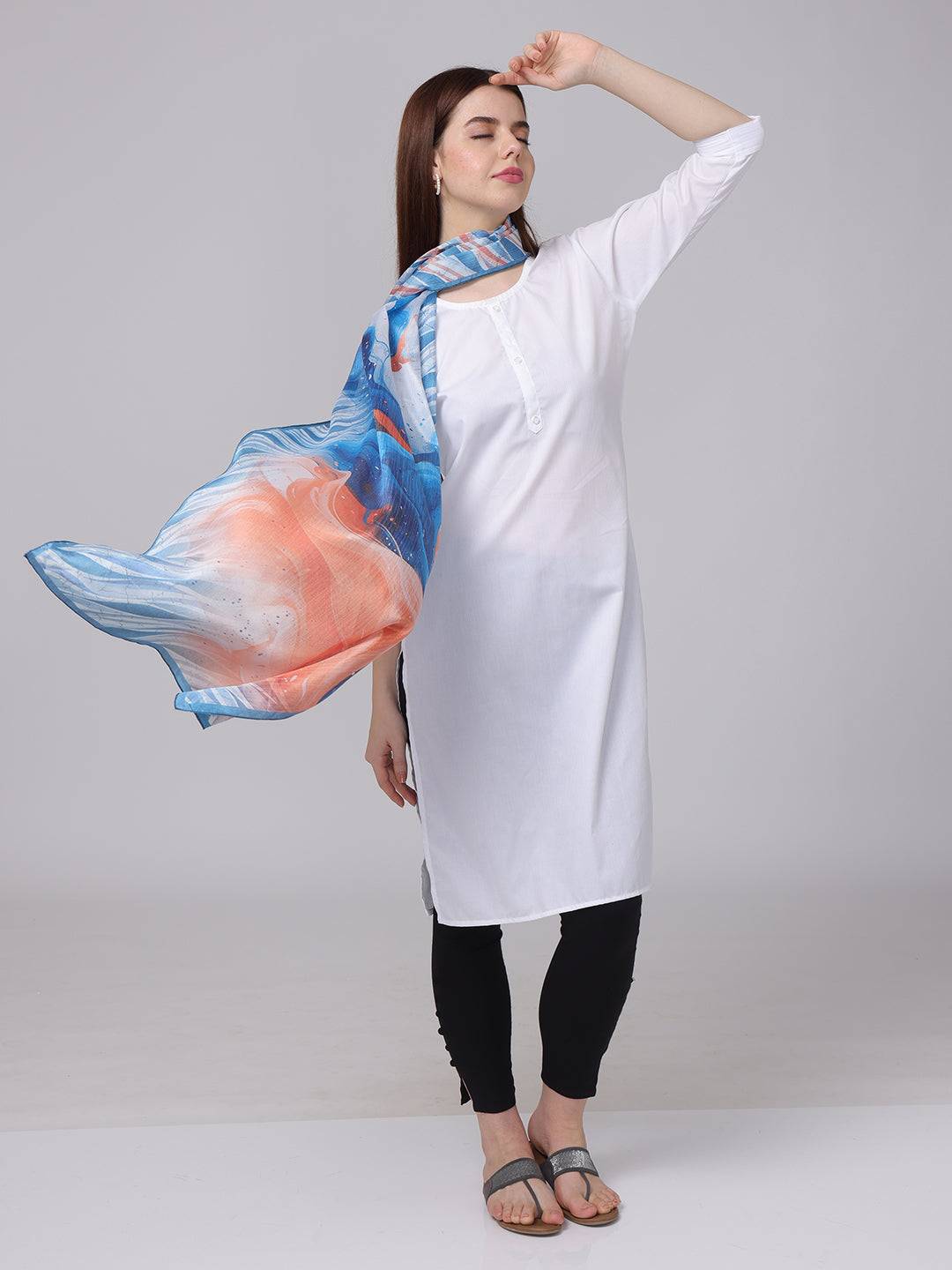 Vibrant Abstract Patterned Scarf