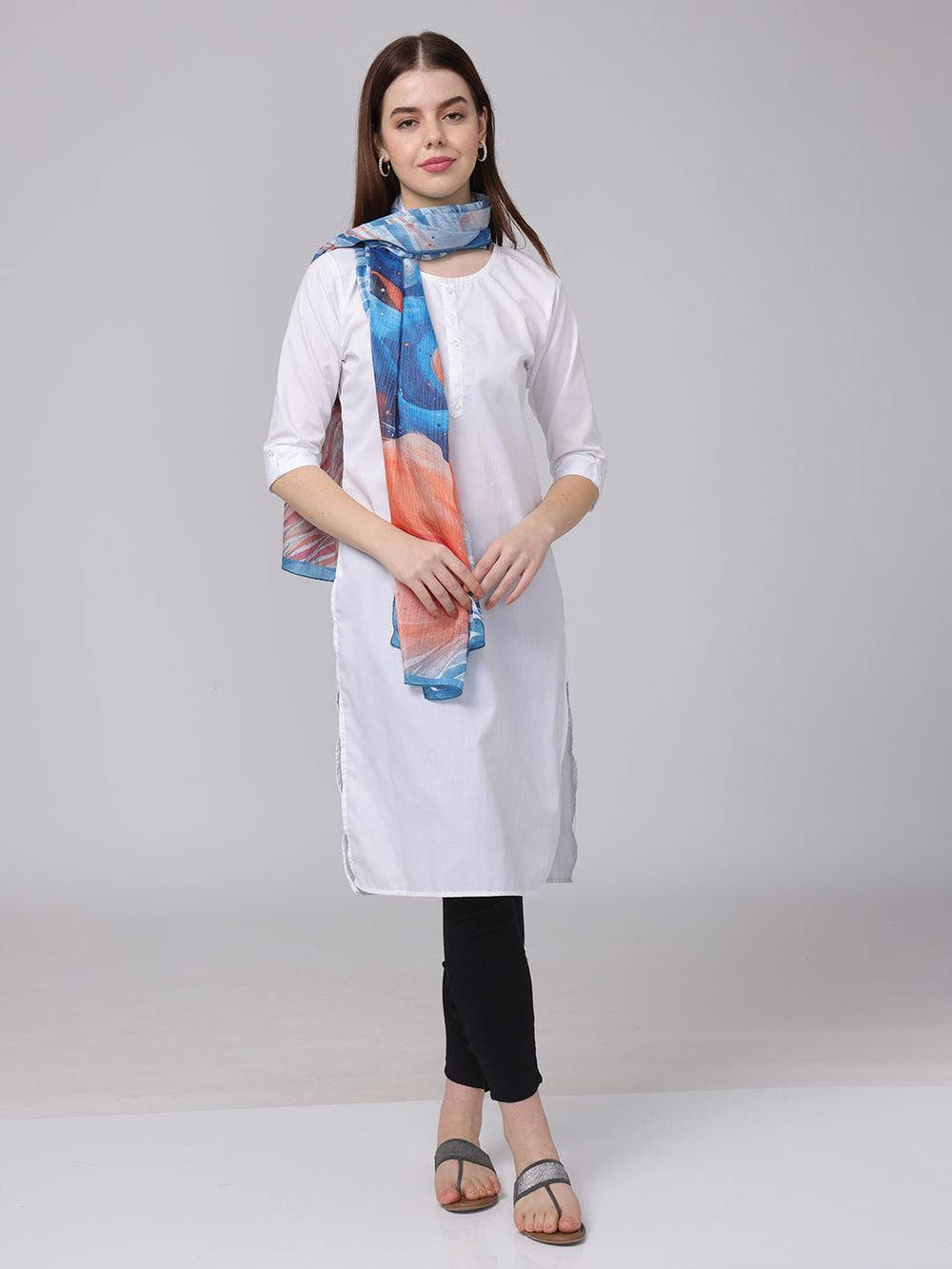Vibrant Abstract Patterned Scarf