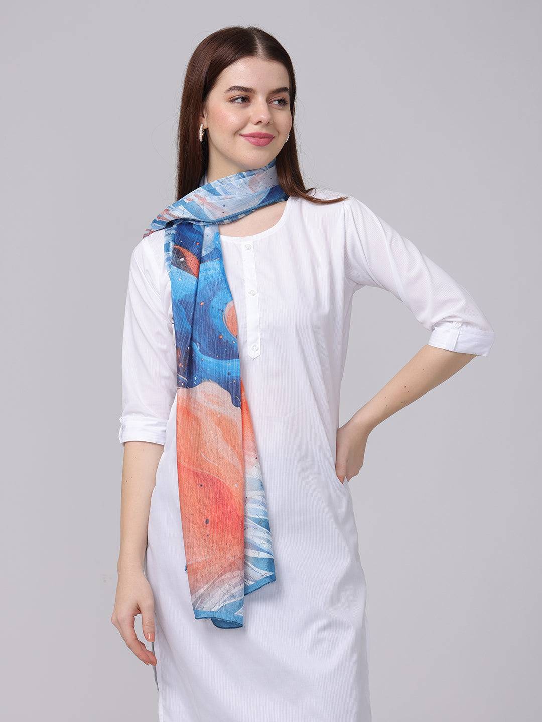 Vibrant Abstract Patterned Scarf