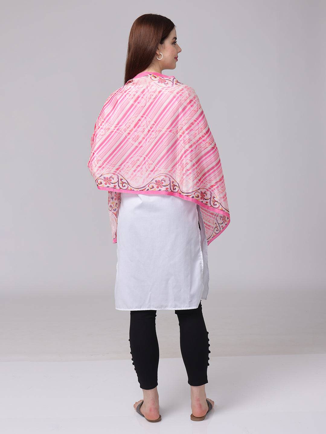 Radiant Blossom Stripe Scarf
