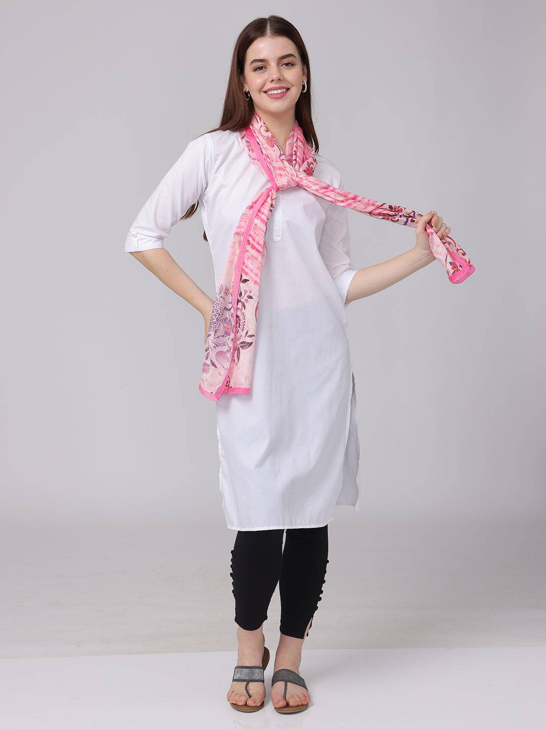 Radiant Blossom Stripe Scarf