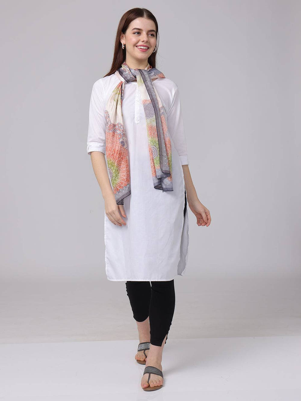 Vibrant Paisley Print Scarf