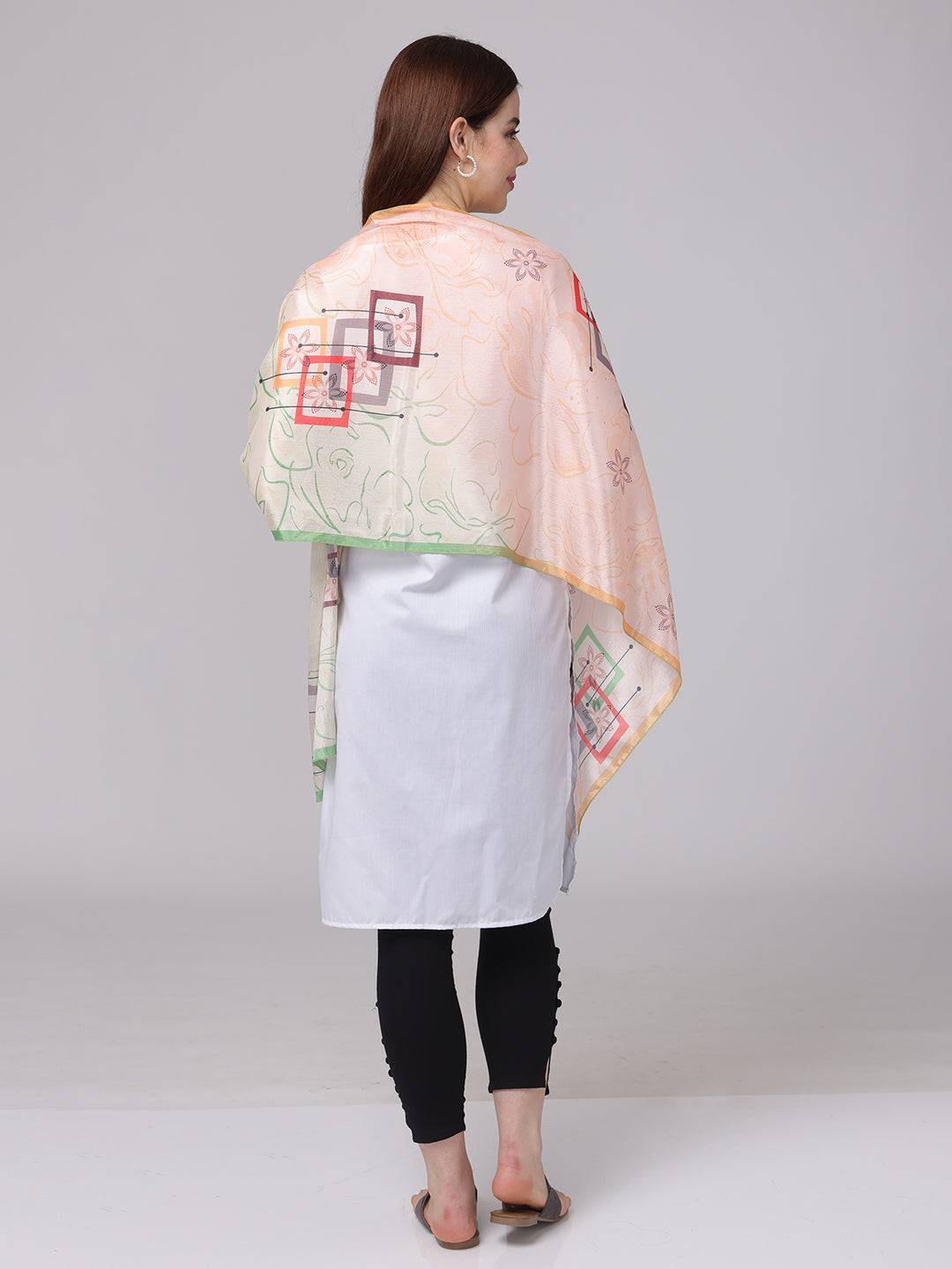 Floral Geometric Pastel Scarf