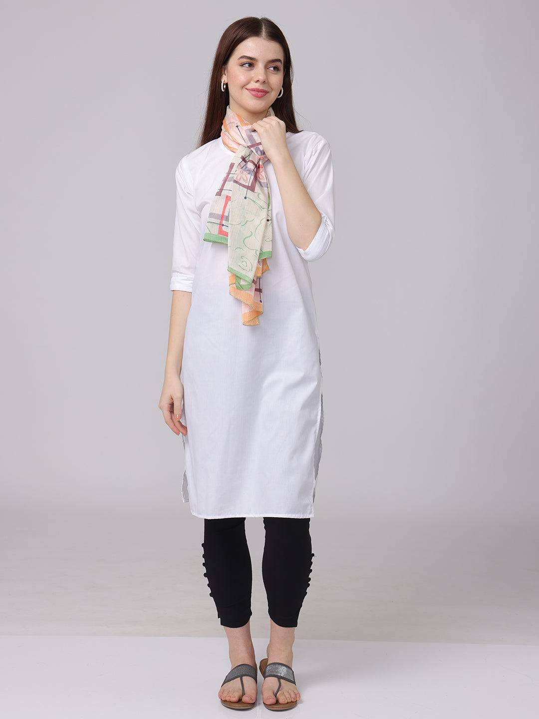 Floral Geometric Pastel Scarf