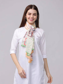 Floral Geometric Pastel Scarf
