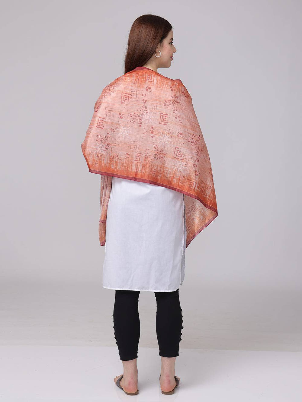 Rustic Floral Geometric Scarf