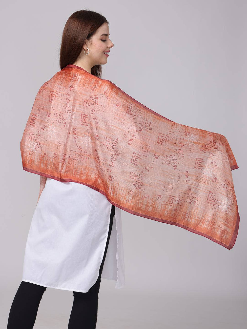 Rustic Floral Geometric Scarf