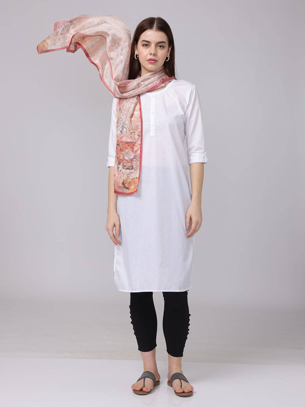 Blush Breeze Miniature Print Scarf