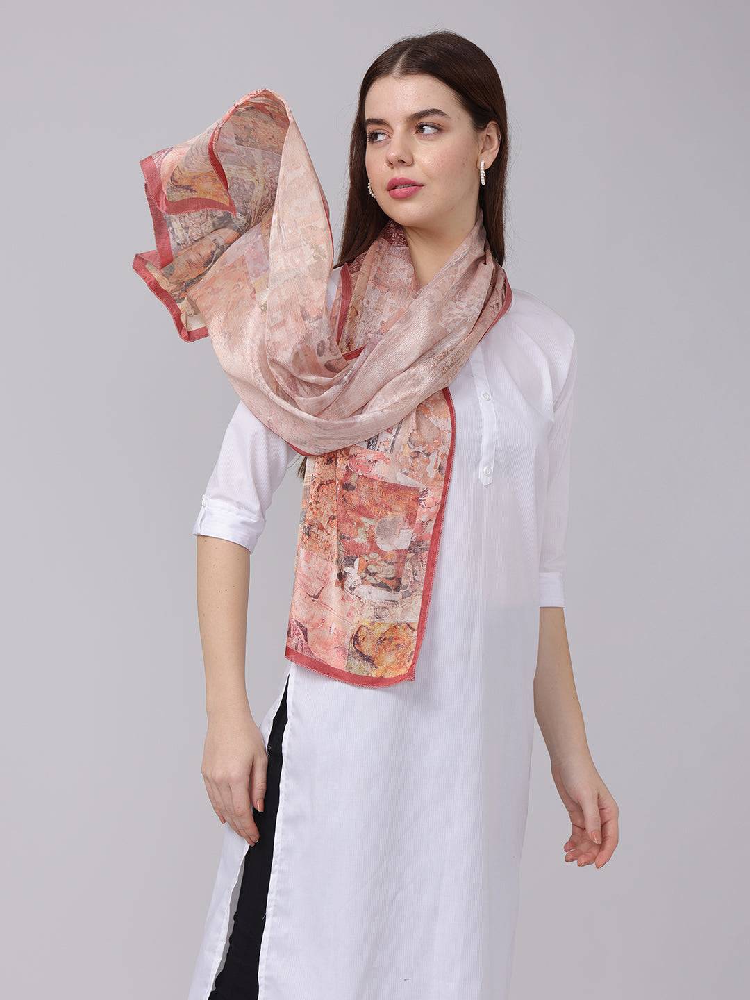 Blush Breeze Miniature Print Scarf
