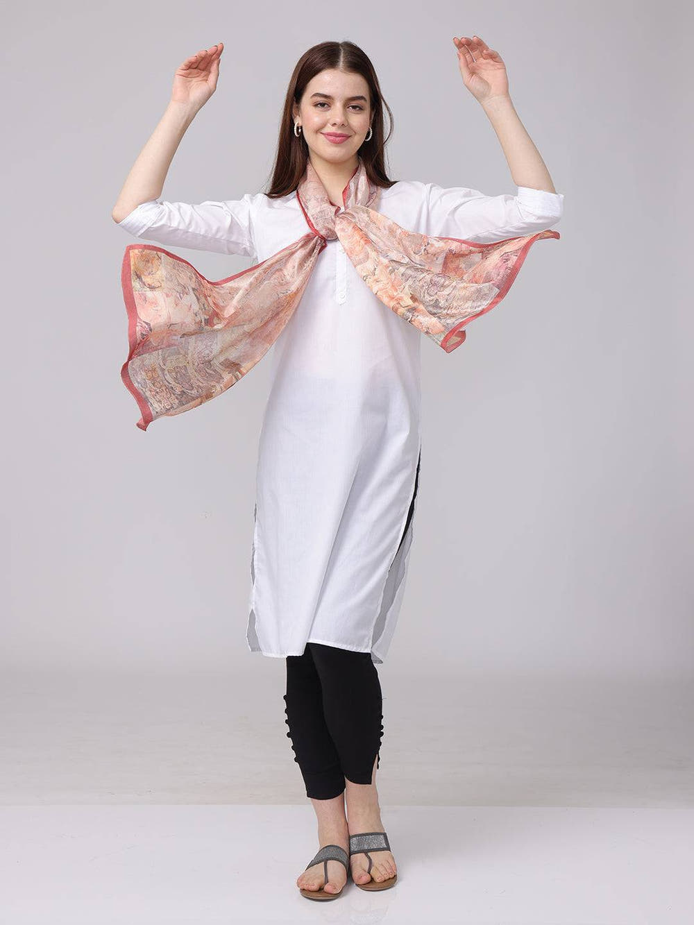 Blush Breeze Miniature Print Scarf