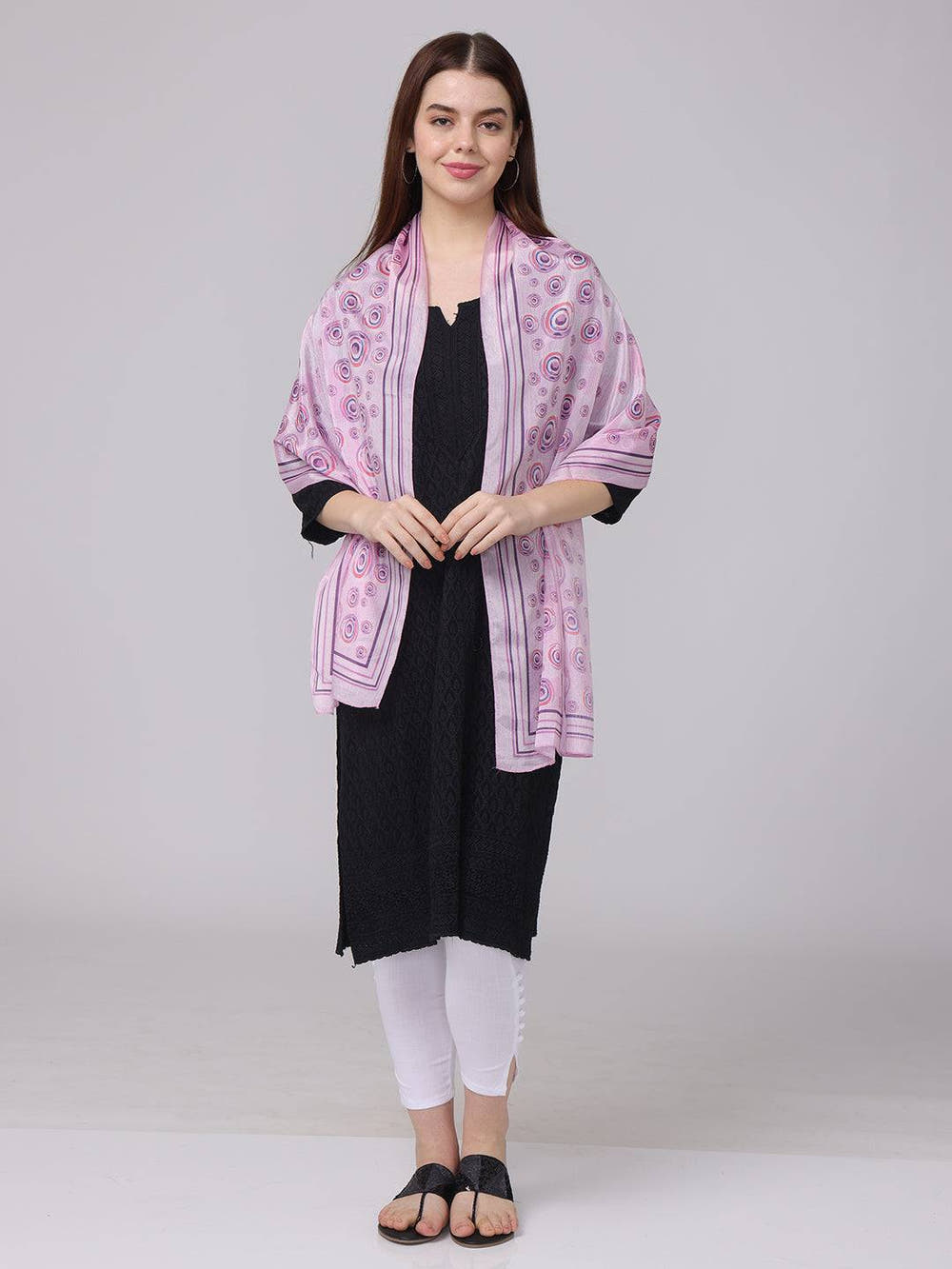 Vibrant Circular Printed Scarf