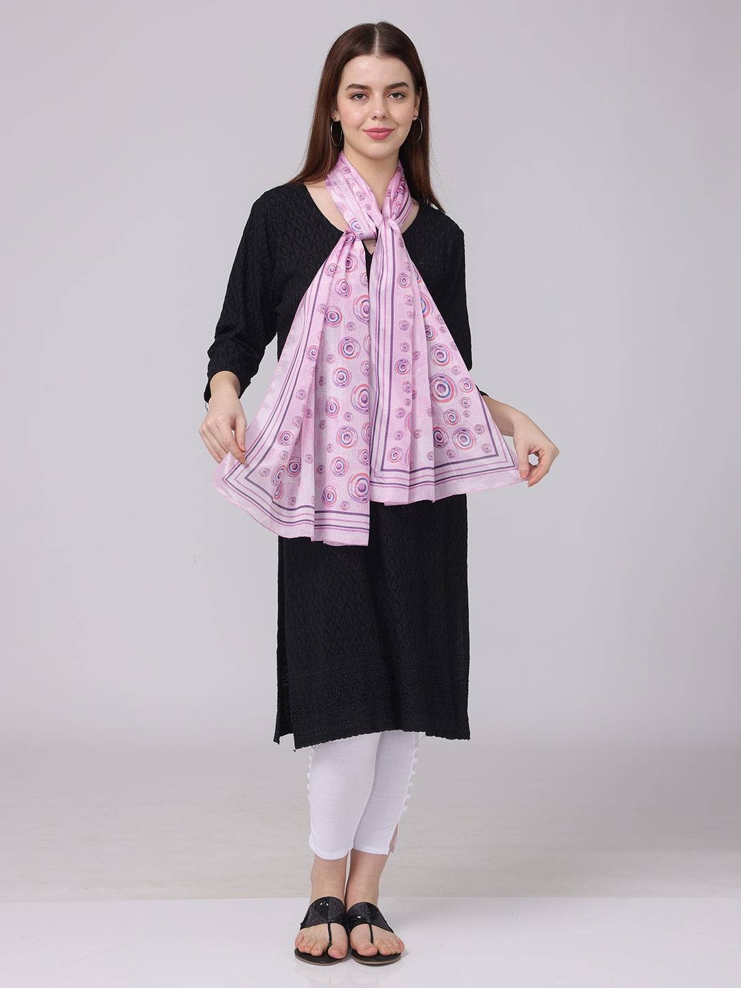 Vibrant Circular Printed Scarf