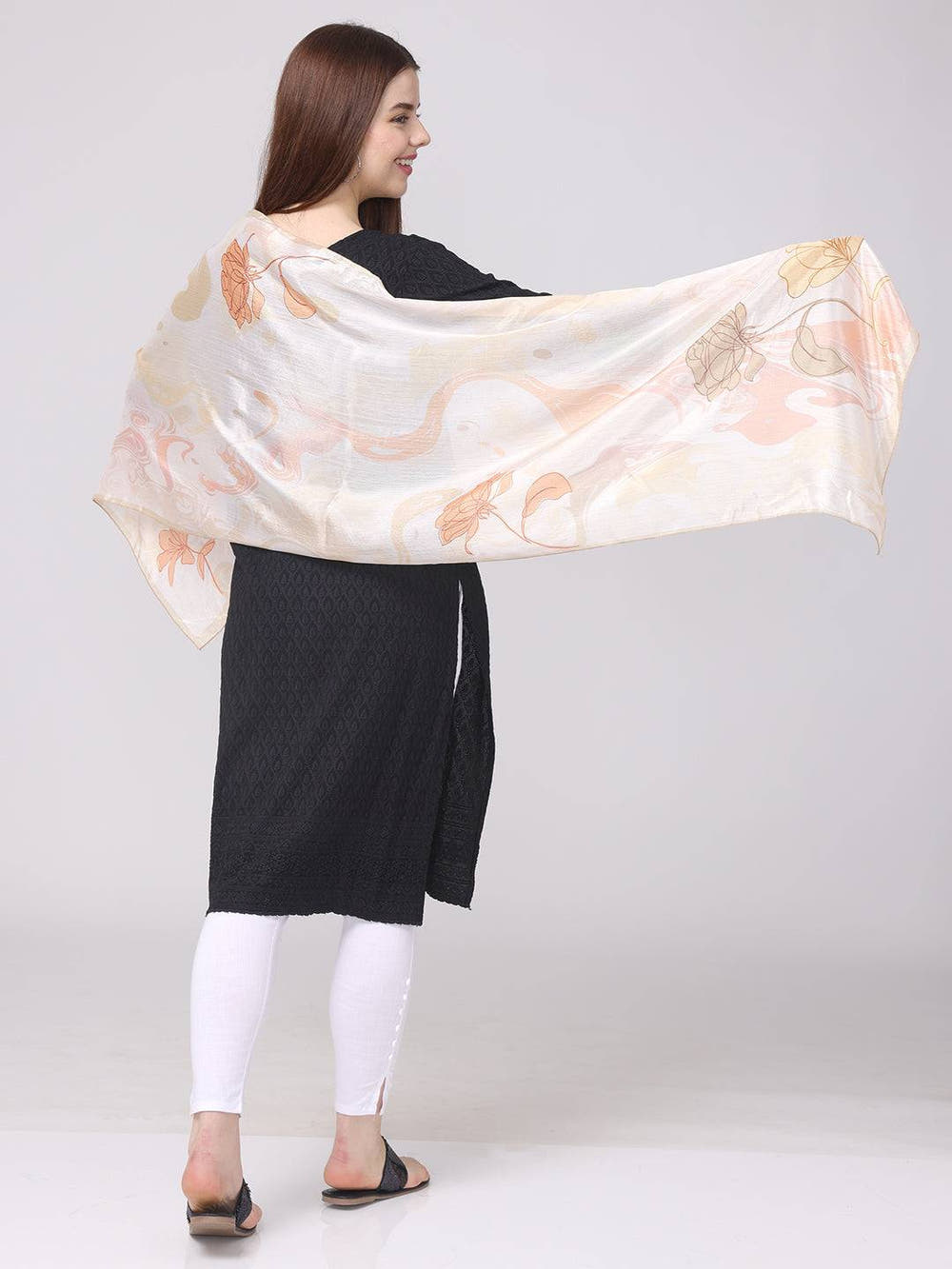 Floral Swirling Patterns Scarf
