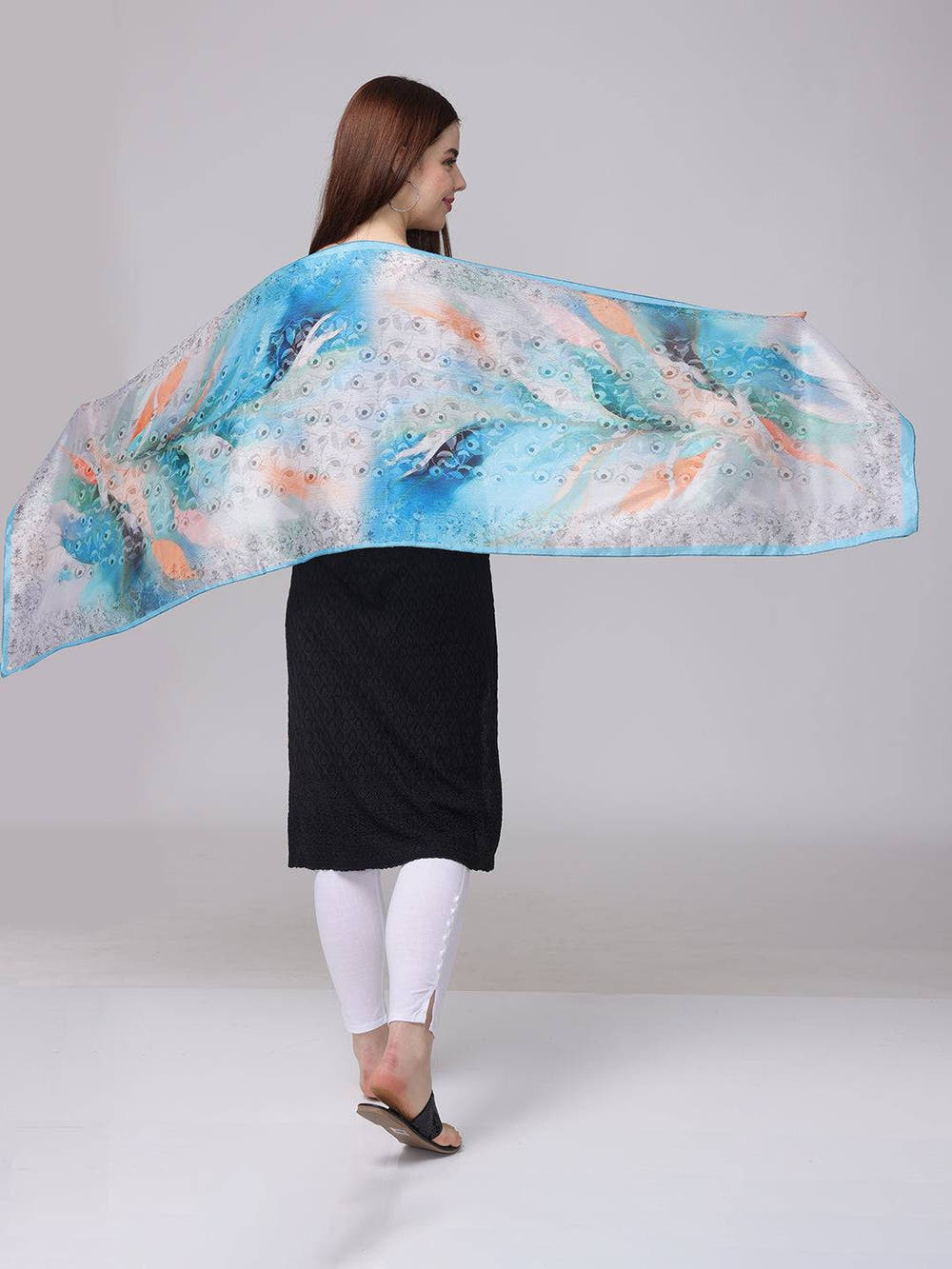 Vibrant Aqua Dream Scarf