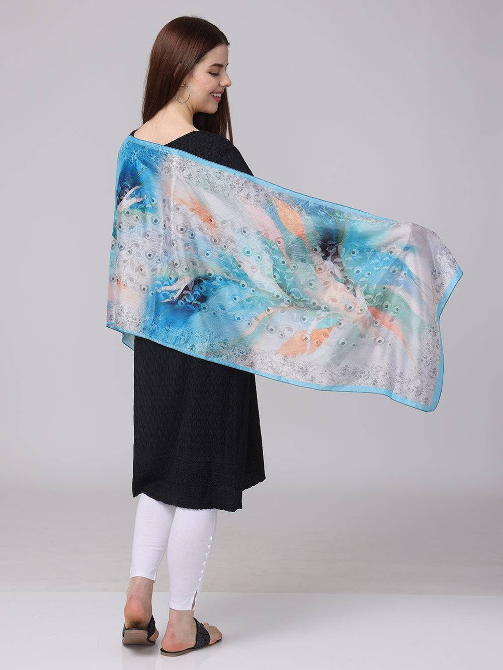 Vibrant Aqua Dream Scarf