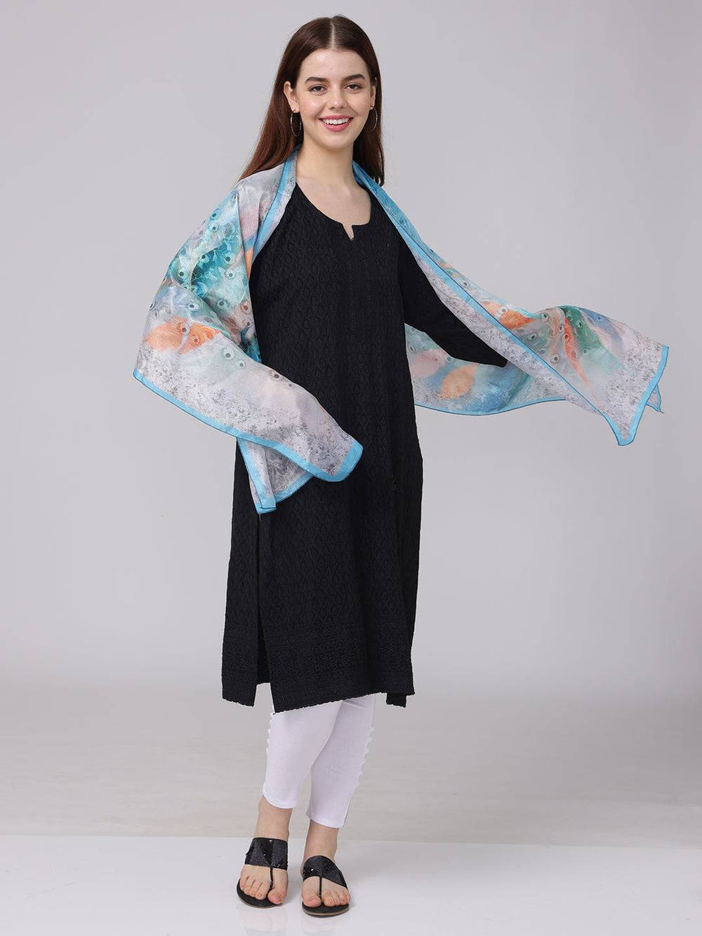 Vibrant Aqua Dream Scarf