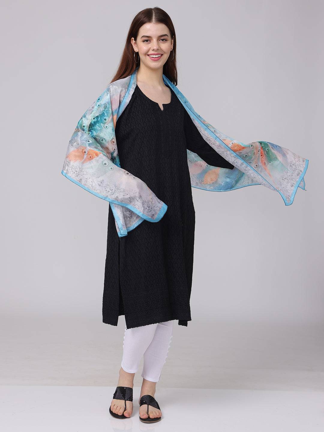 Vibrant Aqua Dream Scarf