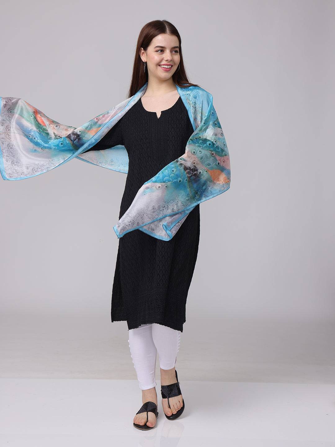 Vibrant Aqua Dream Scarf