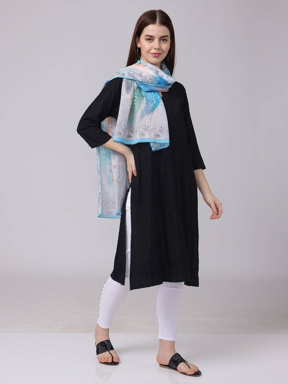 Vibrant Aqua Dream Scarf