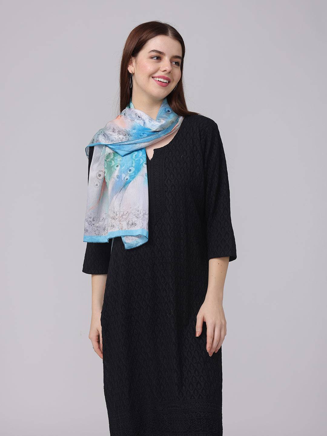 Vibrant Aqua Dream Scarf