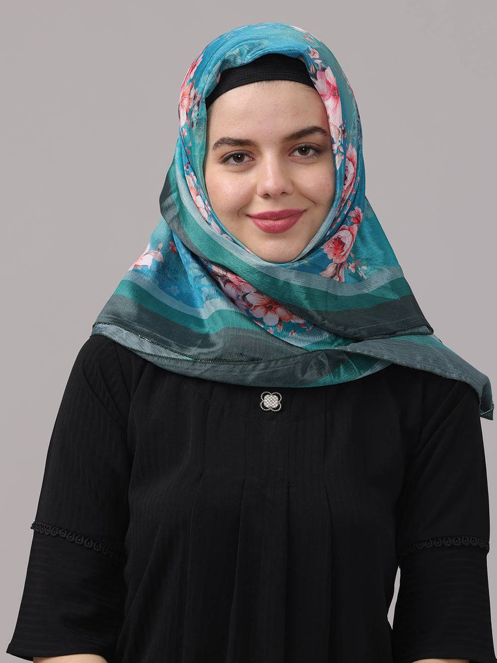 Turquoise Blossom Scarf