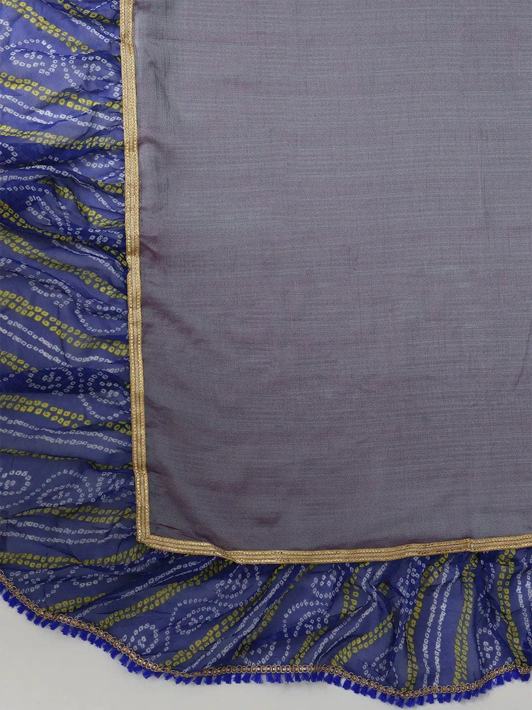 Soft Georgette Bandhej Print Ruffle Party Wear Saree