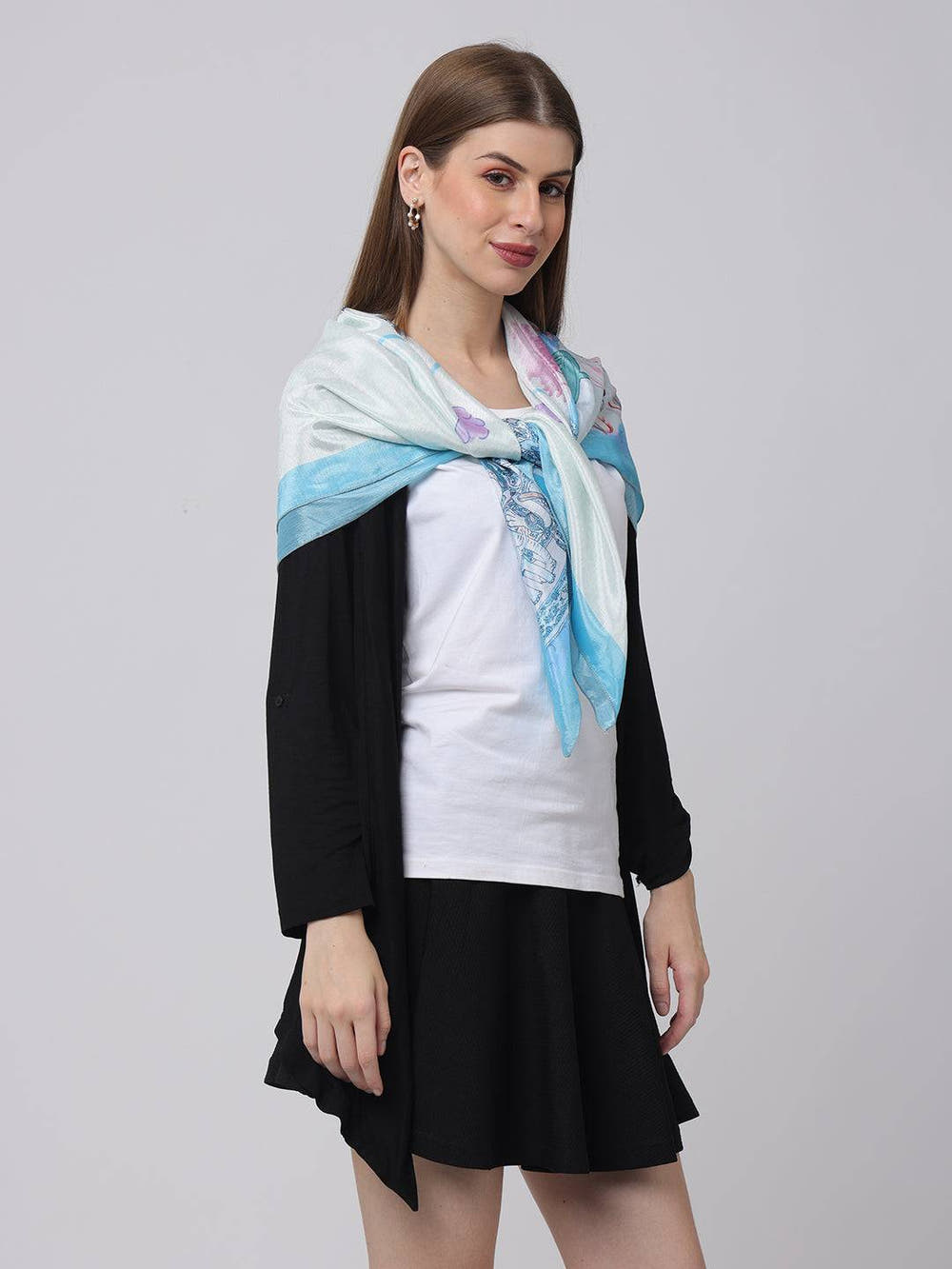 Dreamy Eiffel Blue Scarf
