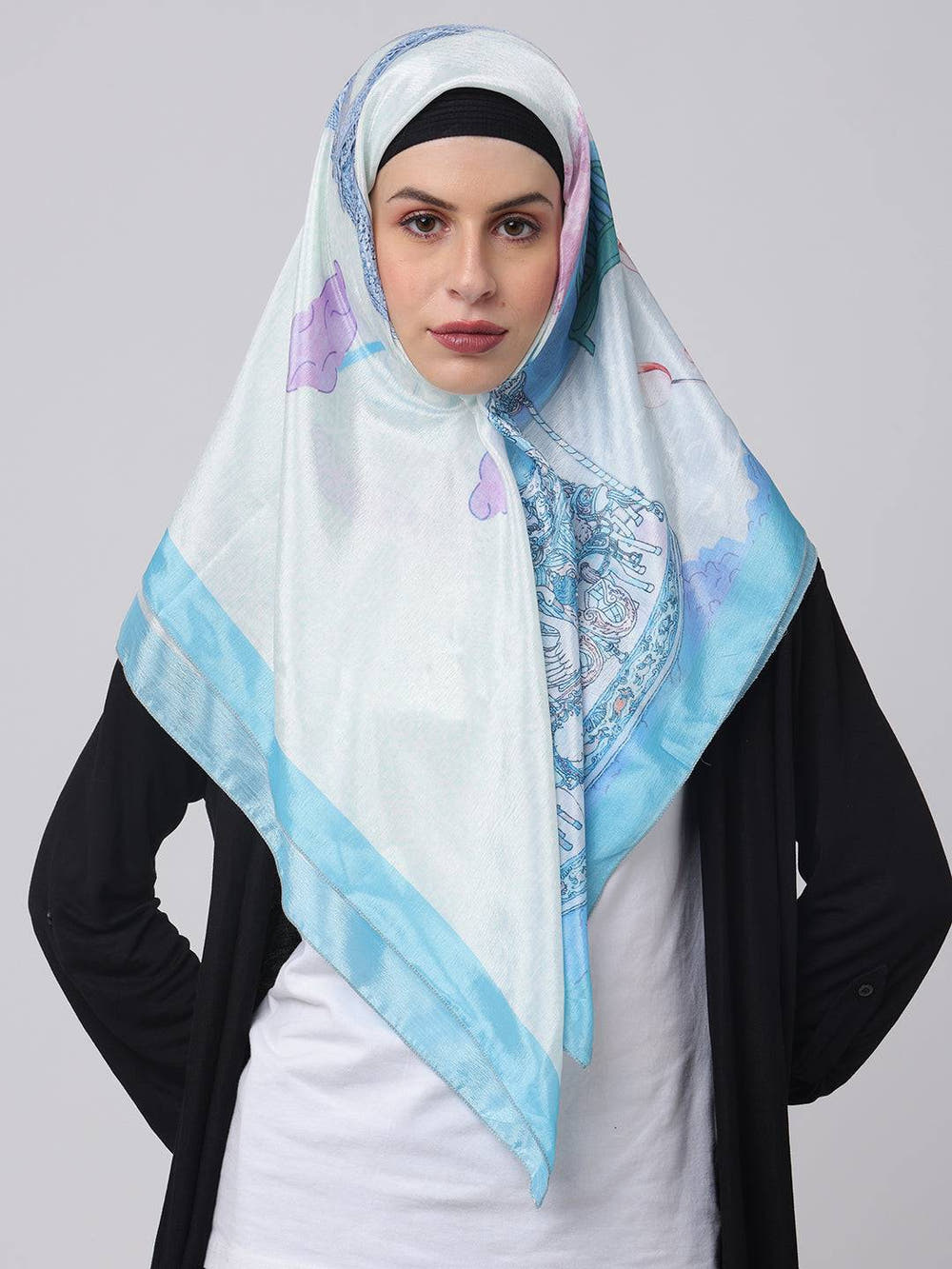 Dreamy Eiffel Blue Scarf
