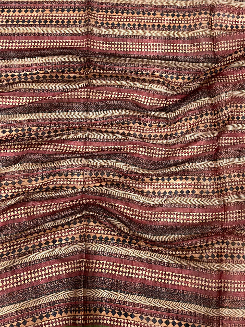 Rose Pink Zari Tussar Floral Saree