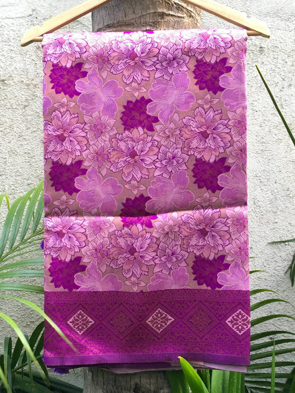 Lavender Soft Silk Butta Weaving Saree
